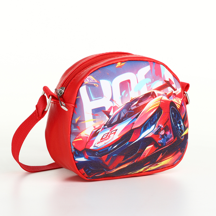 Сумка детская на молнии, красная - Фото 1