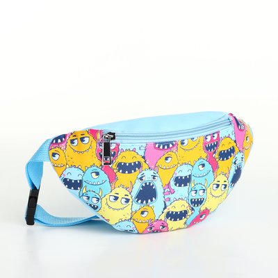 Сумка поясная детская на молнии, разноцветная