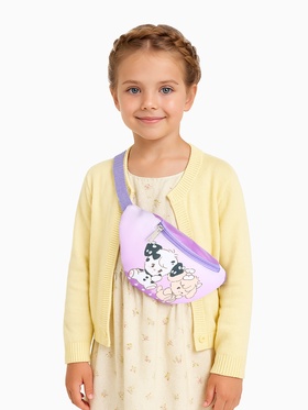 Сумка поясная «Друзья» для девочки, на молнии, сиреневая  (артикул 10481741)  большой выбор товаров оптом и в розницу по низким ценам с доставкой