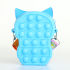 Сумка детская «Котейка», для девочки, поп ит, на молнии, голубая - Фото 3