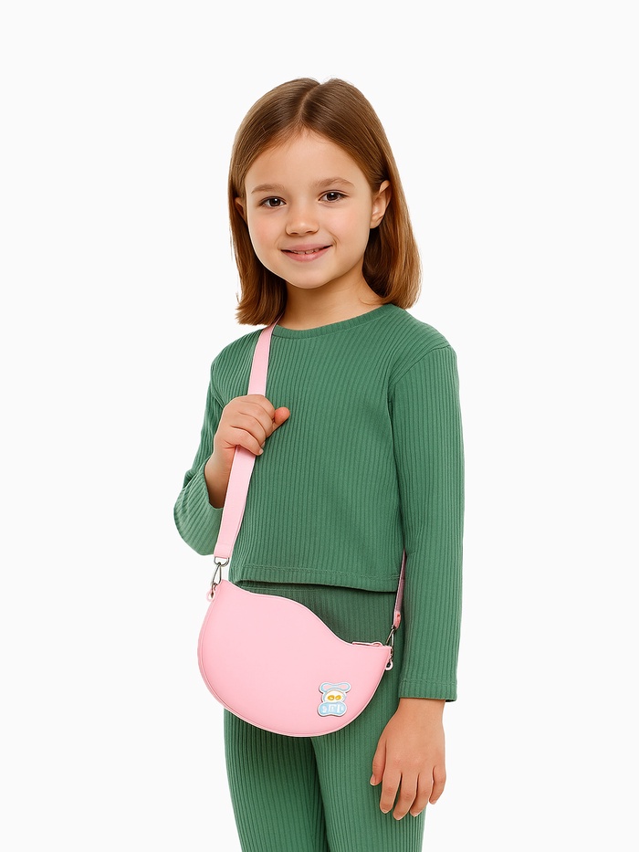 Сумка детская COLOR, для девочки, на молнии, розовая - Фото 1