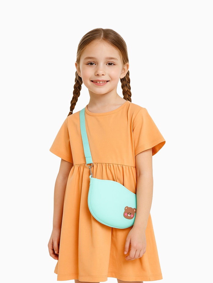 Сумка детская COLOR, для девочки, на молнии, бирюзовая - Фото 1