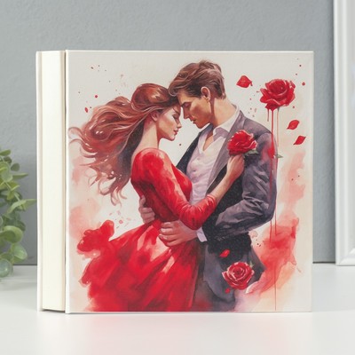 Фотоальбом на 100 фото кожзам 10×15 см «Танец любви», в коробке, 4×22×23 см