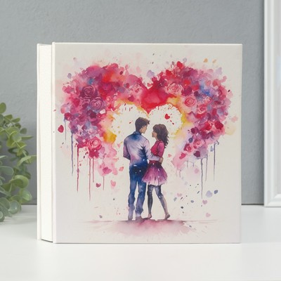 Фотоальбом на 100 фото кожзам 10×15 см «Арка любви», в коробке, 4×22×23 см