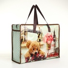 Сумка хозяйственная на молнии, цвет коричневый - Фото 2