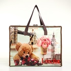 Сумка хозяйственная на молнии, цвет коричневый - Фото 3