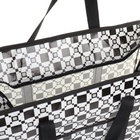 Сумка хозяйственная на молнии, 35 л, 50×20×35 см, чёрная/белая - Фото 4