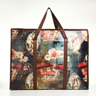 Сумка хозяйственная на молнии, коричневая - Фото 2