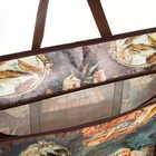 Сумка хозяйственная на молнии, коричневая - Фото 3