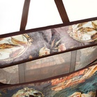 Сумка хозяйственная на молнии, коричневая - Фото 4