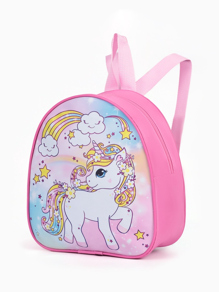 Рюкзак детский «Единорог», на молнии, «Выбражулька», 21×8×23 см, розовый - Фото 1