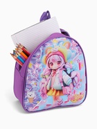 Рюкзак детский «Выбражулька», на молнии, размер 21×8×23 см, сиреневый 10530047