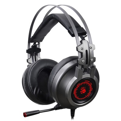 Наушники с микрофоном A4Tech Bloody J527 серый 2м мониторные USB оголовье (J527)