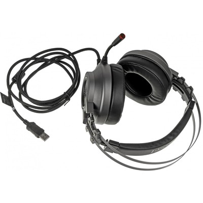 Наушники с микрофоном A4Tech Bloody J527, USB, мониторные, оголовье, провод 2 м, серые