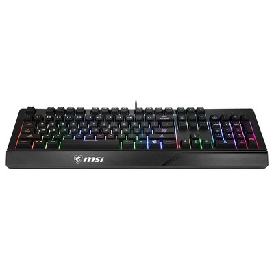 Клавиатура MSI Vigor GK20 RU, USB, игровая, с подсветкой, подставка для запястий, чёрная