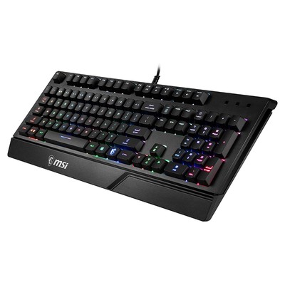 Клавиатура MSI Vigor GK20 RU, USB, игровая, с подсветкой, подставка для запястий, чёрная