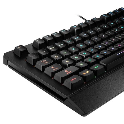Клавиатура MSI Vigor GK20 RU, USB, игровая, с подсветкой, подставка для запястий, чёрная