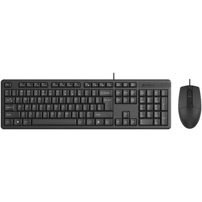 Клавиатура + мышь A4Tech KR-3330 клав:черный мышь:черный USB - Фото 1