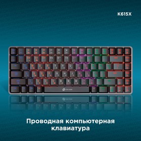 {{photo.Alt || photo.Description || 'Клавиатура Oklick K615X, механическая, USB, с подсветкой, чёрный/серебристый (1934413)'}}