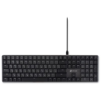 Клавиатура Oklick K953X, механическая, USB, с подсветкой, чёрный/серый (1901086)