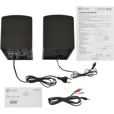 Колонки Оклик OK-164 2.0 черный 30Вт
