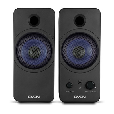 Колонки Sven 431, формат акустики 2.0, 6 Вт, Bluetooth, USB, чёрные