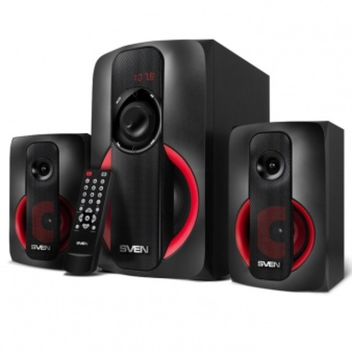 Колонки Sven MS-304 2.1 черный/красный 40Вт BT - Фото 1