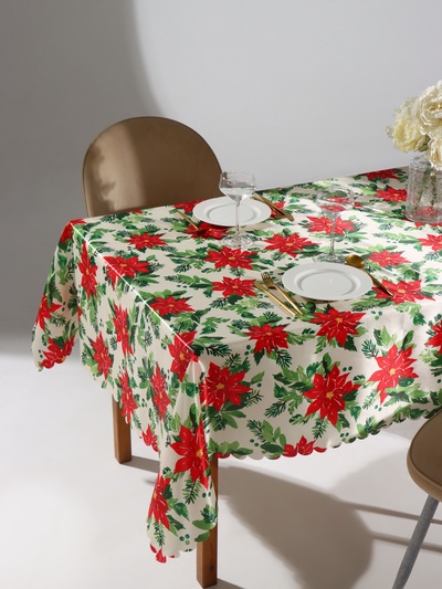 Скатерть новогодняя «Доляна» Christmas flowers, размер 145×220 см