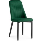 Стул на металлокаркасе Фена R металл/велюр, черный/зеленый 46x56x91 см  (артикул 10509744)  большой выбор товаров оптом и в розницу по низким ценам с доставкой
