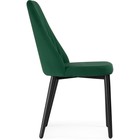 Стул на металлокаркасе Фена R металл/велюр, черный/зеленый 46x56x91 см  (артикул 10509744)  большой выбор товаров оптом и в розницу по низким ценам с доставкой