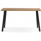 Стол деревянный Тринити Лофт металл, дуб вотан/черный матовый/черный 80x120x75 см - Фото 2
