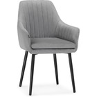 Стул на металлокаркасе Райнер MR -11 металл/велюр, черный/серый 57x57x86 см 10509994