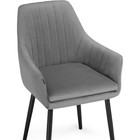 Стул на металлокаркасе Райнер MR -11 металл/велюр, черный/серый 57x57x86 см 10509994