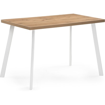 Стол деревянный Тринити Лофт металл, дуб вотан/белый 60x120x75 см