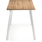 Стол деревянный Тринити Лофт металл, дуб вотан/белый 60x120x75 см - Фото 3