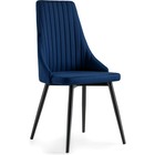 Стул на металлокаркасе Нараян velutto 26 металл/велюр, черный/синий 47x54x98 см 10510781