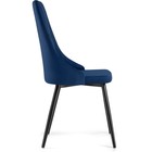 Стул на металлокаркасе Нараян velutto 26 металл/велюр, черный/синий 47x54x98 см 10510781