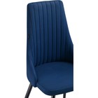 Стул на металлокаркасе Нараян velutto 26 металл/велюр, черный/синий 47x54x98 см 10510781