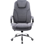 Кресло для руководителя Herd металл/велюр, хром/темно-серый 68x73x117 см 10510882