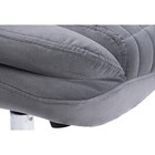 Кресло для руководителя Herd металл/велюр, хром/темно-серый 68x73x117 см 10510882