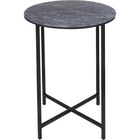 Журнальный стол Волопас металл, серый мрамор/черный 48x48x60 см 10510958