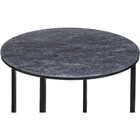 Журнальный стол Волопас металл, серый мрамор/черный 48x48x60 см 10510958