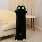 Мягкая игрушка-подушка "Кот", 110 см, цвет черный - фото 110761560