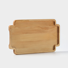 Поднос деревянный для подачи Adelica, 35×20×1,8 см, потайные ручки, массив берёзы, пропитано маслом, цвет натуральный - фото 4627689
