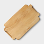 Поднос деревянный для подачи Adelica, 35×20×1,8 см, потайные ручки, массив берёзы, пропитано маслом, цвет натуральный - фото 4627690
