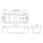 Ванна акриловая 1MarKa Aelita, 170×75 см, Slim, без каркаса и панели  (артикул 10671457)  большой выбор товаров оптом и в розницу по низким ценам с доставкой