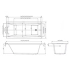 Ванна акриловая 1MarKa Aelita, 180×80 см, Slim, без каркаса и панели - Фото 5