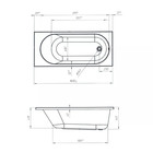 Ванна акриловая 1MarKa ATLAS, 160х70 см, без каркаса и панели - Фото 4