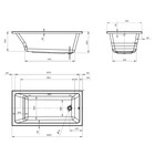 Ванна акриловая 1MarKa BIANCA, 160х75 см, без каркаса и панели - Фото 5
