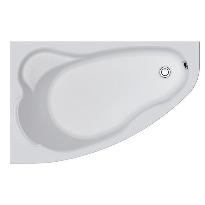 Ванна акриловая 1MarKa LIL, 140×90 см, левая, без каркаса и панели
